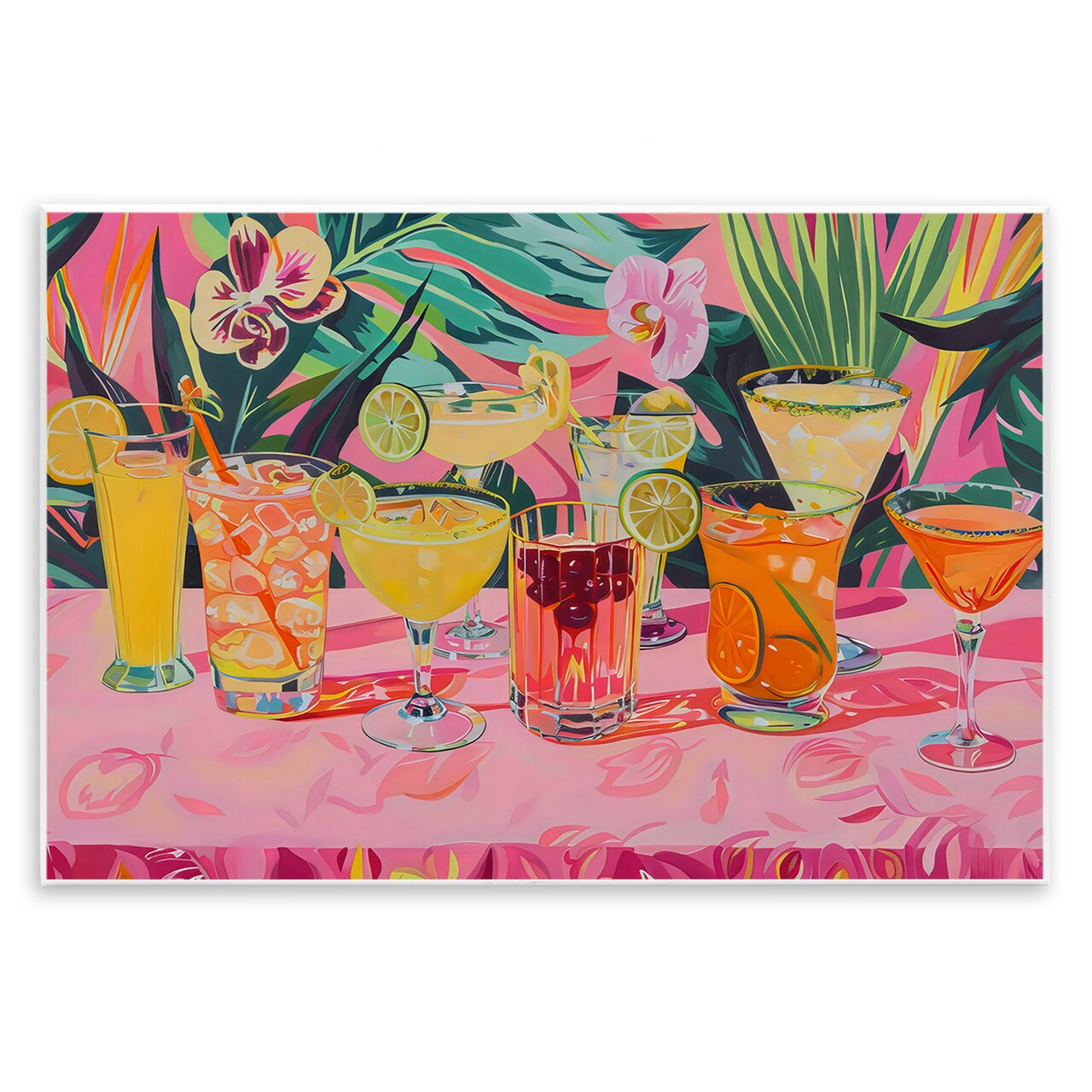 Stupell Industries Tropical Pink Cocktail Party Wall Plaque, design by LSR Design Studio
